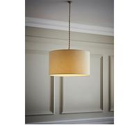 Reni Natural Fabric Easy Fit Drum Ceiling Lamp Shade ValueLights Natural Large