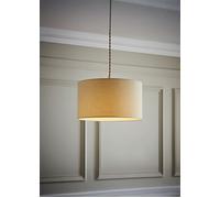Reni Natural Fabric Easy Fit Drum Ceiling Lamp Shade ValueLights Natural Medium