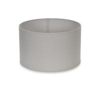 Reni Pair of Fabric Easy Fit Drum Ceiling Lamp Shade ValueLights Pale Grey Small