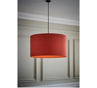 ValueLights | Reni Rust Red Fabric Drum Ceiling Pendant Table Floor Large Lamp Shade