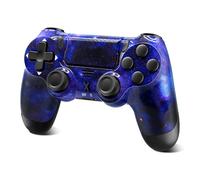 Renifan Wireless Controller for PS-4, Controller Wireless for PS-4/Pro/Slim/PC, Bluetooth Gamepad Joystick with Dual Vibration Touch Panel 3.5mm Audio Jack Six-Axis (Starlight Blue)