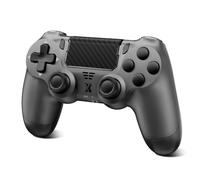 Renifan Wireless Controller for PS-4, Controller Wireless for PS-4/Pro/Slim/PC, Bluetooth Gamepad Joystick with Dual Vibration Touch Panel 3.5mm Audio Jack Six-Axis (Grey)