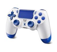 Renifan Wireless Controller for PS-4, Controller Wireless for PS-4/Pro/Slim/PC, Bluetooth Gamepad Joystick with Dual Vibration Touch Panel 3.5mm Audio Jack Six-Axis (Blue)