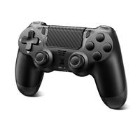 Renifan Wireless Controller for PS-4, Controller Wireless for PS-4/Pro/Slim/PC, Bluetooth Gamepad Joystick with Dual Vibration Touch Panel 3.5mm Audio Jack Six-Axis (Black)