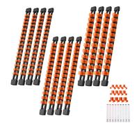 Reniteco 12-Piece Socket Organizer Set - 1/4-Inch x 64 Clips, 3/8-Inch x 60 Clips, 1/2-Inch x 48 Clips, Heavy Duty ABS Socket Holder, Premium Quality Socket Clip Rail Holder for Tool Box Drawer
