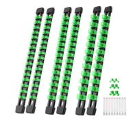 Reniteco Socket Organizer Drive ABS Tools - Green Socket Holder, Premium Quality 6 Pieces Socket Holders Kit 1/4-Inch x 32 Clips, 3/8-Inch x 30 Clips, 1/2-Inch x 24 Clips（6PC,Green)