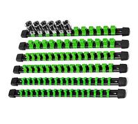 Reniteco Socket Organizer Drive ABS Tools - Green Socket Holder, Premium Quality 6 Pieces Socket Holders Kit 1/4-Inch x 32 Clips, 3/8-Inch x 30 Clips, 1/2-Inch x 24 Clips（6PC,Green)