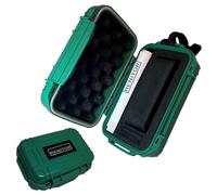 RENITOR Single Watch Travel Case Storage Box for 1 watch | ABS Ultimate Protection Waterproof Shockproof | Fits all Wristwatches & Smart watches | Cleaning Cloth Included (Green, 1)