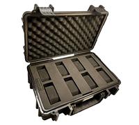RENITOR Watch Carry Case Travel Storage Box | ABS Ultimate Protection Waterproof Shockproof | Fits all Wristwatches & Smart watches up to 60mm | Cleaning Cloth Included | Black (8)