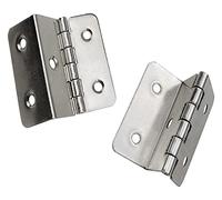 RENJMU Vintage Hinges,Retro Butt Hinges,10Pcs Iron Hinge Corner Hinge Right Angle Bending Hinge 15Mm Plate Double Change Hinge Three Fold Hinge Green Ancient (Color : Bai Lat)