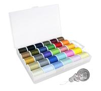 RENKE 30 Color Handy Polyester Sewing Threads,Cotton Thread,Durable and Plentiful Supply for Your Sewing Needs(45 m / 50 yds Each roll)
