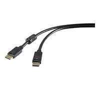 Renkforce DisplayPort Connection Cable DisplayPort Male 3.00 m Black UHD 4K @ 60 Hz Gold-Plated