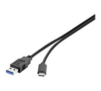 Renkforce RF-3425172 USB cable USB 2.0 USB-A to USB-C Black 0.10 m