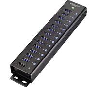 Renkforce RF-3897144 13 Port USB 3.2 Gen 1-Hub (USB 3.0) with Aluminiumcase, to wall mounting, with