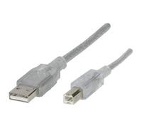Renkforce RF-4538146 USB cable USB-A to USB-B 5m Transparent USB 2.0