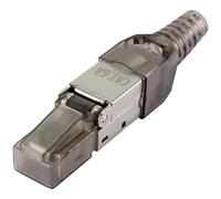 Renkforce RF-4538314 CAT6 connector straight 8P8C black transparen...