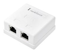 RENKFORCE Cat 6 Surface Mount Network Adapter 2 Ports White