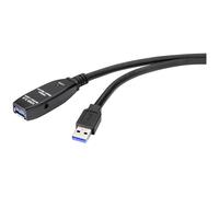 Renkforce RF-4598346 cable USB-A to USB-A 10 m Black USB 3.2 1st Gen