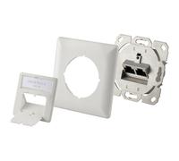 Renkforce RF-4695152 Network outlet Flush mount CAT 6A 2 ports White
