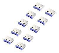 Renkforce Rf-4714586 USB Port Lock 6-Piece Set Silver Blue With Key