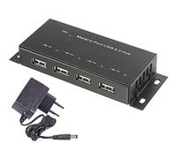 Renkforce RF-4830984 4 Port USB 2.0 Hub Metal Enclosure Wall Mount Black