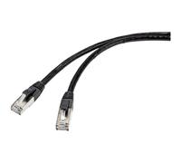 Renkforce RF-4892524 network cable CAT 6A S/FTP grey 0.15 m 90 deg...
