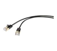 Renkforce RF-5043938 Network cable patch CAT 6A S/FTP Black Flame-...
