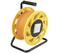Renkforce RF-5264734 CAT 6a RJ45 Network Cable Reel 50m Orange Hal...
