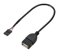 Renkforce RF-5719750 USB cable USB 2.0 4-pin plug black braided 0.40 m