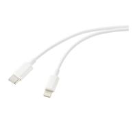 Renkforce RF-5724080 USB 2.0 USB-C to Lightning 2.00 m White Frosted