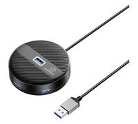 Renkforce RF-6266640 USB 3.0 hub 4 ports Black matt