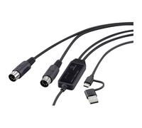 Renkforce Rf-6439636 Adapter Black 2 M 2X Din 5-Pin To 1X USB-C USB-A