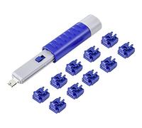 Renkforce RJ45 LAN Port Lock RF-4695234 Set of 10 Silver-Blue with 1 Key RF-4695234