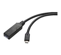 Renkforce USB Cable USB 3.2 Gen1 (USB 3.0 / USB 3.1 Gen1) USB-C® Male, USB-A Female 5.00 m Black Active with Signal