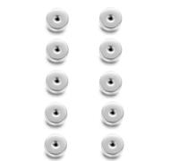 Renkovte Flat Screw Backs Replacement for Stud Earrings,10Pcs Stainess Steel Flatbacks for Ear Piercing,Security Screw Backs to Prevent Missing Earrings (Silver)