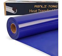 RENLITONG Blue Iron on Vinyl Roll - 12Inch x40ft HTV Heat Transfer Vinyl for T-Shirt HTV Vinyl Rolls for All Cutter Machine - Easy to Cut & Weed for Heat Transfer Design (Blue, 40ft)