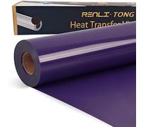 RENLITONG Purple Iron on Vinyl Roll - 12Inch x40ft HTV Heat Transfer Vinyl for T-Shirt HTV Vinyl Rolls for All Cutter Machine - Easy to Cut & Weed for Heat Transfer Design (Purple, 40ft)