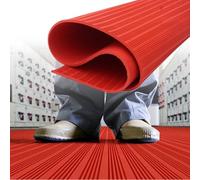RENLXFI 3mm Thick High Voltage Insulating Flooring Mat, Dielectric Non-Conductive Insulating Floor Mats for Distribution Room/Substation, 1M Wide(Red,L 10.5ft/3.2m)