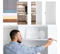 RENLXFI Concertina Door Folding Sliding Doors Internal Custom Size, Single/Double Accordion Doors for Bathroom/Closet/Pantry/Laundry Room, with Frame System