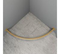 RENLXFI Corner Changing Room Curtain with Gold Rods, Wall Hanging Dressing Room for Clothing Store/Theaters/Cloakroom/Show Backstage, Portable Privacy Room Divider(Gold Rod,120 cm(47 1/4 in))