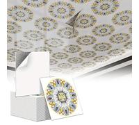 RENLXFI Decorative Ceiling Tiles Peel and Stick with Flower Pattern