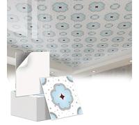 RENLXFI Decorative Ceiling Tiles Peel and Stick with Flower Pattern