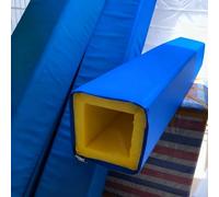 RENLXFI Foam Protective Adhesive Pole Pad for Square Metal Concrete Post, 210cm Tall Safety Crash Cushion Rod Padding for Garage Basement(Blue,10.5"X10.5"(27X27CM))
