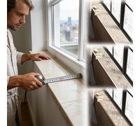 RENLXFI Kitchen Window Sill Protector Customized, Diatomaceous Earth Absorbent Non-Slip Windowsill Mat, Quick Drying Easy to Clean Cuttable Waterproof Pad