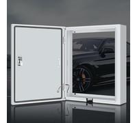 RENLXFI Outdoor Ev Charger Enclosure Steel Sprout, Backless Electric Box Cover Outdoor for Commercial Residential Electrical Equipment, Power Distribution Cabinet(30x40x20cm)