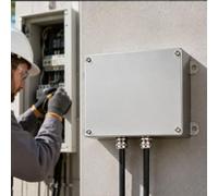 RENLXFI Outdoor Network Cabinet, Waterproof Metal Electronic Project Case with Fixed Mounting Ears & Cable Gland, Electrical Junction Enclosure(50x40x25cm/19.7x15.7x9.8in)