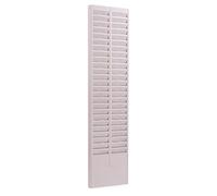 RENLXFI Plastic Time Card Rack Wall Mount, Attendance Payroll Recorder Holder for Office Punch in Clock Out, Hanging Warehouse Material Card Stand(Gray,50-Pocket Slots)