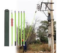 RENLXFI Rainproof Power Switch Operating Extension Rod 6 10 13 15 16 20 26 33 Ft, Portable High Voltage Electrical Insulation Poles for Electrical Failure(110kv 5m/16.4ft - 5 Section)