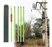 RENLXFI Rainproof Power Switch Operating Extension Rod 6 10 13 15 16 20 26 33 Ft, Portable High Voltage Electrical Insulation Poles for Electrical Failure(500kv 10m/33ft - 5 Section)