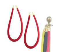 RENLXFI Red Velvet Ropes, 10 8 6 4 2 1 Pack Stanchion Hanging Cord 13 10 6 5 4 3 2 Feet Crowd Control Safety Queue Barrier for Wedding/Hotel Celebration/Party(2 pack,140cm/55 in)